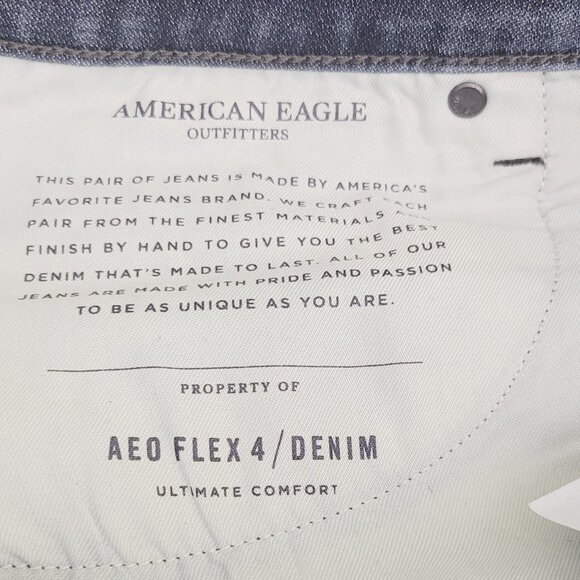American Eagle Outfitters Men's Blue Cotton Blend Flex 4 Denim Jean Size 34X30 - Picture 11 of 15